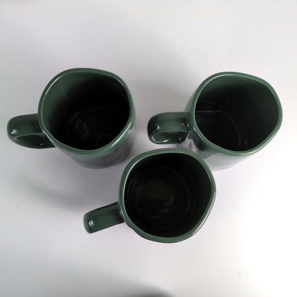Set of 3 Rae Dunn TREE-RIFIC Summer Camping Coffee Tea Mugs NEW Green Ceramic - Picture 5 of 5